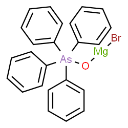 bromo(hydroxytetraphenylarsoranato)magnesium Structure