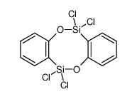 6,6,12,12-tetrachloro-6H,12H-dibenzo[c,g][1,5,2,6]dioxadisilocine结构式