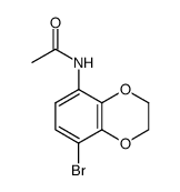 N-(8-bromo-2,3-dihydro-benzo[1,4]dioxin-5-yl)-acetamide结构式