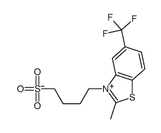 4-[2-methyl-5-(trifluoromethyl)-1,3-benzothiazol-3-ium-3-yl]butane-1-sulfonate Structure