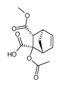 (1R,2R,3R,4R)-2-Acetoxy-bicyclo[2.2.1]hept-5-ene-2,3-dicarboxylic acid 3-methyl ester Structure