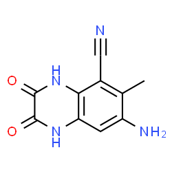 5-Quinoxalinecarbonitrile, 7-amino-1,2,3,4-tetrahydro-6-methyl-2,3-dioxo- (9CI) Structure
