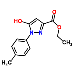 Ethyl 5-hydroxy-1-(4-methylphenyl)-1H-pyrazole-3-carboxylate结构式