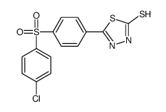 5-[4-(4-chlorophenyl)sulfonylphenyl]-3H-1,3,4-thiadiazole-2-thione结构式