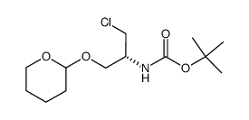 [(R)-1-Chloromethyl-2-(tetrahydro-pyran-2-yloxy)-ethyl]-carbamic acid tert-butyl ester Structure