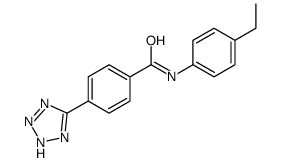 N-(4-ethylphenyl)-4-(2H-tetrazol-5-yl)benzamide结构式