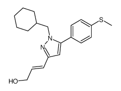 (2E)-3-(1-(cyclohexylmethyl)-5-(4-methylthiophenyl)pyrazol-3-yl)prop-2-en-ol-1结构式