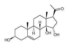 3β,14,15α-trihydroxy-14β-pregn-5-en-20-one Structure