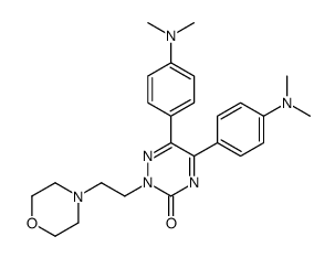 5,6-bis[4-(dimethylamino)phenyl]-2-(2-morpholin-4-ylethyl)-1,2,4-triazin-3-one Structure