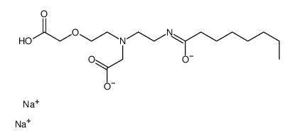 disodium N-[2-(carboxylatomethoxy)ethyl]-N-[2-[(1-oxooctyl)amino]ethyl]glycinate Structure