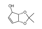 4H-Cyclopenta-1,3-dioxol-4-ol, 3a,6a-dihydro-2,2-dimethyl-, (3aS,6aR)- (9CI)结构式