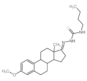 Estra-1,3,5(10)-trien-17-one,3-methoxy-, [(butylamino)thioxomethyl]hydrazone (9CI)结构式