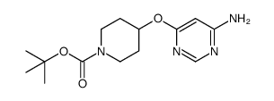 4-(6-Amino-pyrimidin-4-yloxy)-piperidine-1-carboxylic acid tert-butyl ester结构式