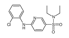 6-(2-chloroanilino)-N,N-diethylpyridine-3-sulfonamide结构式