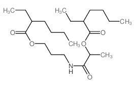 1-[3-(2-ethylhexanoyloxy)propylcarbamoyl]ethyl 2-ethylhexanoate structure