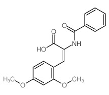 2-benzamido-3-(2,4-dimethoxyphenyl)prop-2-enoic acid picture