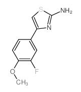 4-(3-氟-4-甲氧基-苯基)-噻唑-2-基胺结构式