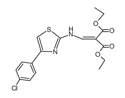 diethyl 4-(p-chlorophenyl)thiazolyl-2-aminomethylenemalonate结构式