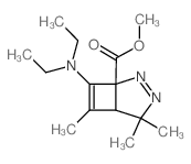 methyl 7-diethylamino-4,4,6-trimethyl-2,3-diazabicyclo[3.2.0]hepta-2,6-diene-1-carboxylate Structure