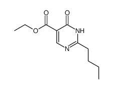 2-butyl-1,4-dihydro-4-oxo-5-pyrimidinecarboxylic acid, ethyl ester Structure