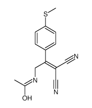 N-[3,3-Dicyano-2-[4-(methylthio)phenyl]-2-propenyl]acetamide structure