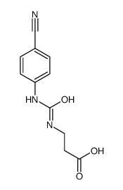 N-(4-cyanophenyl)-N'-(2-carboxyethyl)urea结构式