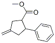 4-Methylene-2-phenylcyclopentane-1-carboxylic acid methyl ester结构式