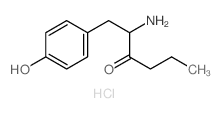 3-Hexanone,2-amino-1-(4-hydroxyphenyl)-, hydrochloride (1:1) structure