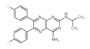 2,4-Pteridinediamine,6,7-bis(4-chlorophenyl)-N2-(1-methylethyl)- Structure