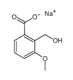3-methoxy-2-hydroxymethylbenzoate, sodium salt Structure