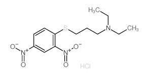 1-Propanamine,3-[(2,4-dinitrophenyl)thio]-N,N-diethyl-, hydrochloride (1:1)结构式