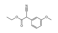 α-cyano-3-methoxyphenylacetic acid ethyl ester Structure