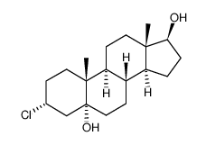 3α-chloro-5α,17β-dihydroxyandrostane Structure