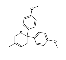 3,6-Dihydro-2,2-bis(4-methoxyphenyl)-4,5-dimethyl-2H-thiopyran Structure