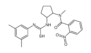 N-[2-[(3,5-dimethylphenyl)carbamothioylamino]cyclopentyl]-N-methyl-2-nitrobenzamide结构式