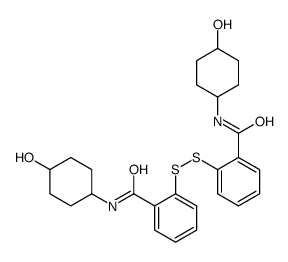 N-(4-hydroxycyclohexyl)-2-[[2-[(4-hydroxycyclohexyl)carbamoyl]phenyl]disulfanyl]benzamide结构式