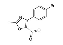 4-(4-bromophenyl)-2-methyl-5-nitrooxazole结构式