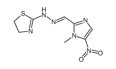 N-[(E)-(1-methyl-5-nitroimidazol-2-yl)methylideneamino]-4,5-dihydro-1,3-thiazol-2-amine Structure
