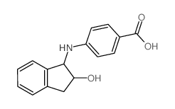 Benzoic acid,4-[(2,3-dihydro-2-hydroxy-1H-inden-1-yl)amino]-结构式