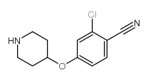 2-CHLORO-4-(PIPERIDIN-4-YLOXY)BENZONITRILE structure