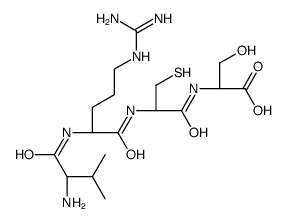 (2S)-2-[[(2R)-2-[[(2S)-2-[[(2S)-2-amino-3-methylbutanoyl]amino]-5-(diaminomethylideneamino)pentanoyl]amino]-3-sulfanylpropanoyl]amino]-3-hydroxypropanoic acid Structure