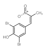 2,6-dibromo-4-(2-nitroprop-1-enyl)phenol structure