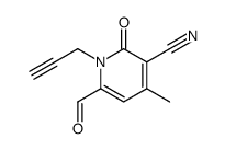 3-Pyridinecarbonitrile,6-formyl-1,2-dihydro-4-methyl-2-oxo-1-(2-propynyl)-(9CI) structure