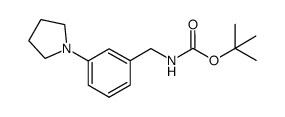 tert-butyl (3-(pyrrolidin-1-yl)benzyl)carbamate结构式