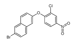 2-bromo-6-(2-chloro-4-nitrophenoxy)naphthalene Structure