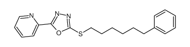 2-(6-phenylhexylsulfanyl)-5-pyridin-2-yl-1,3,4-oxadiazole结构式