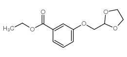 3-(1,3-二氧戊环-2-基甲氧基)苯甲酸乙酯结构式
