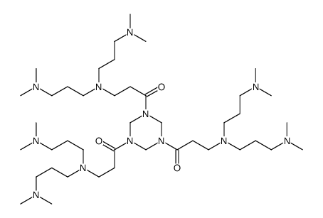 1-[3,5-bis[3-[bis[3-(dimethylamino)propyl]amino]propanoyl]-1,3,5-triazinan-1-yl]-3-[bis[3-(dimethylamino)propyl]amino]propan-1-one Structure