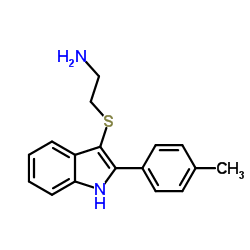 2-{[2-(4-Methylphenyl)-1H-indol-3-yl]sulfanyl}ethanamine结构式