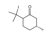 (5R)-2-(1-Iodo-1-methylethyl)-5-methylcyclohexanone结构式